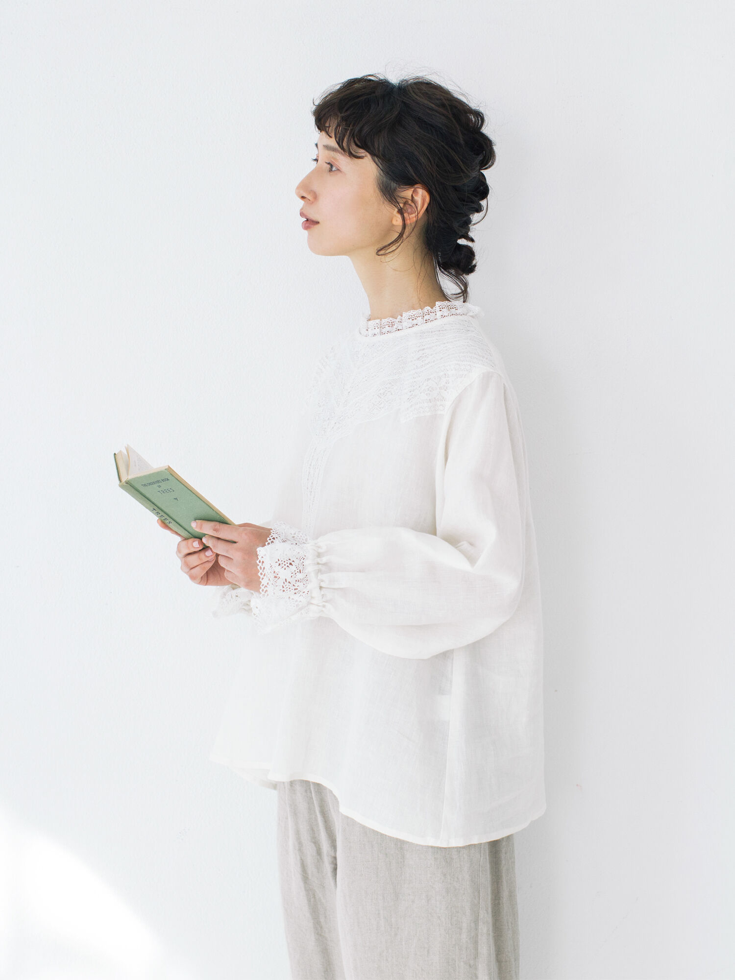 新作入荷!!】 コラボ レースブラウス Mos2×kazumi Samansa - シャツ 
