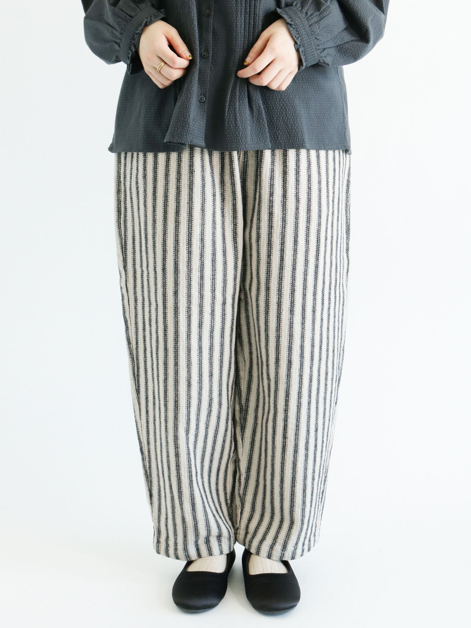 セール 麻綿ドビー織りパンツ オフホワイト ブラック ベージュ ブルー ボトムス パンツ Sm2 サマンサ モスモス 公式通販