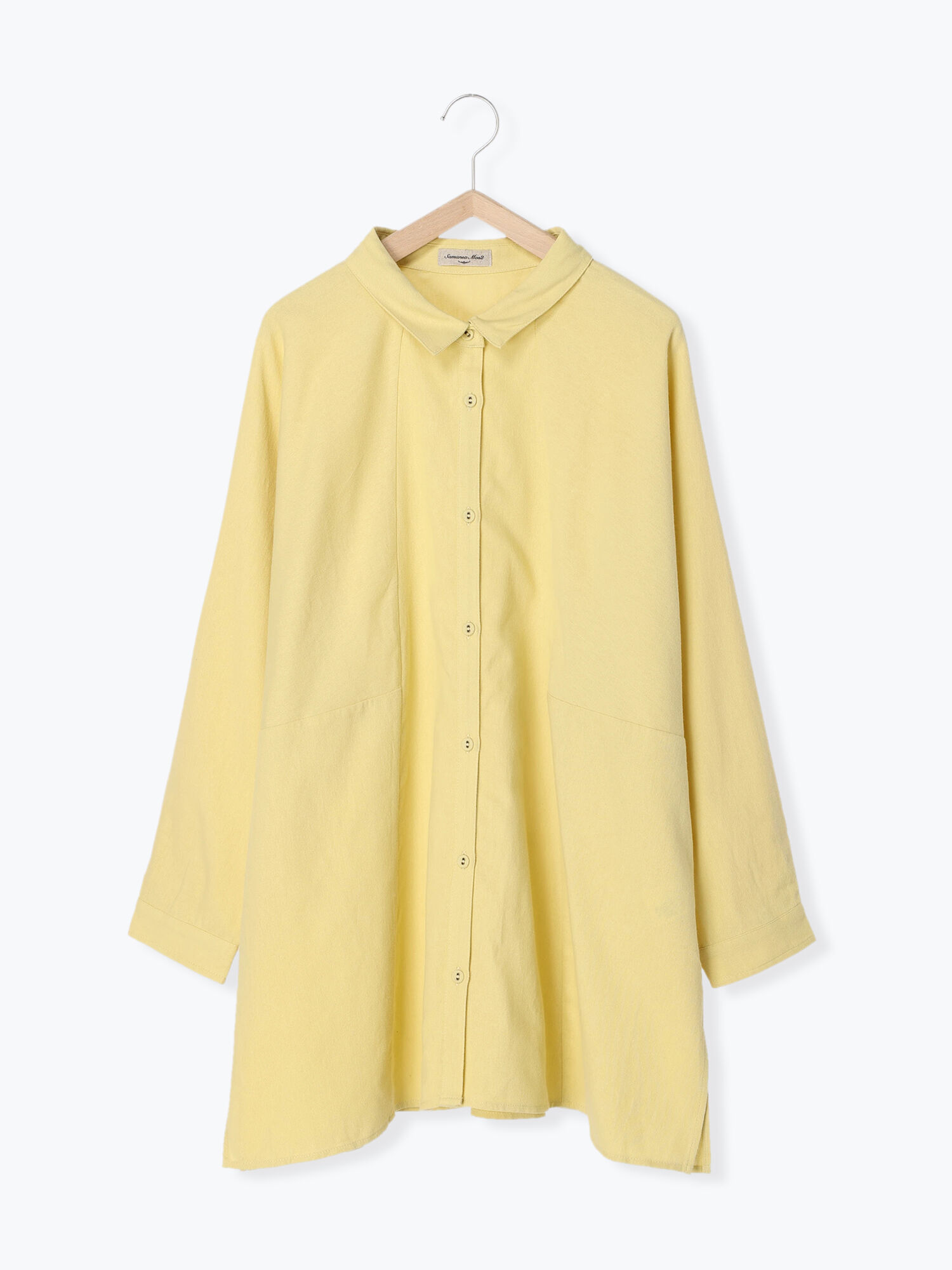 セール コットンリネン切替シャツチュニック オフホワイト ベージュ イエロー ネイビー トップス シャツ ブラウス Sm2 サマンサ モスモス 公式通販
