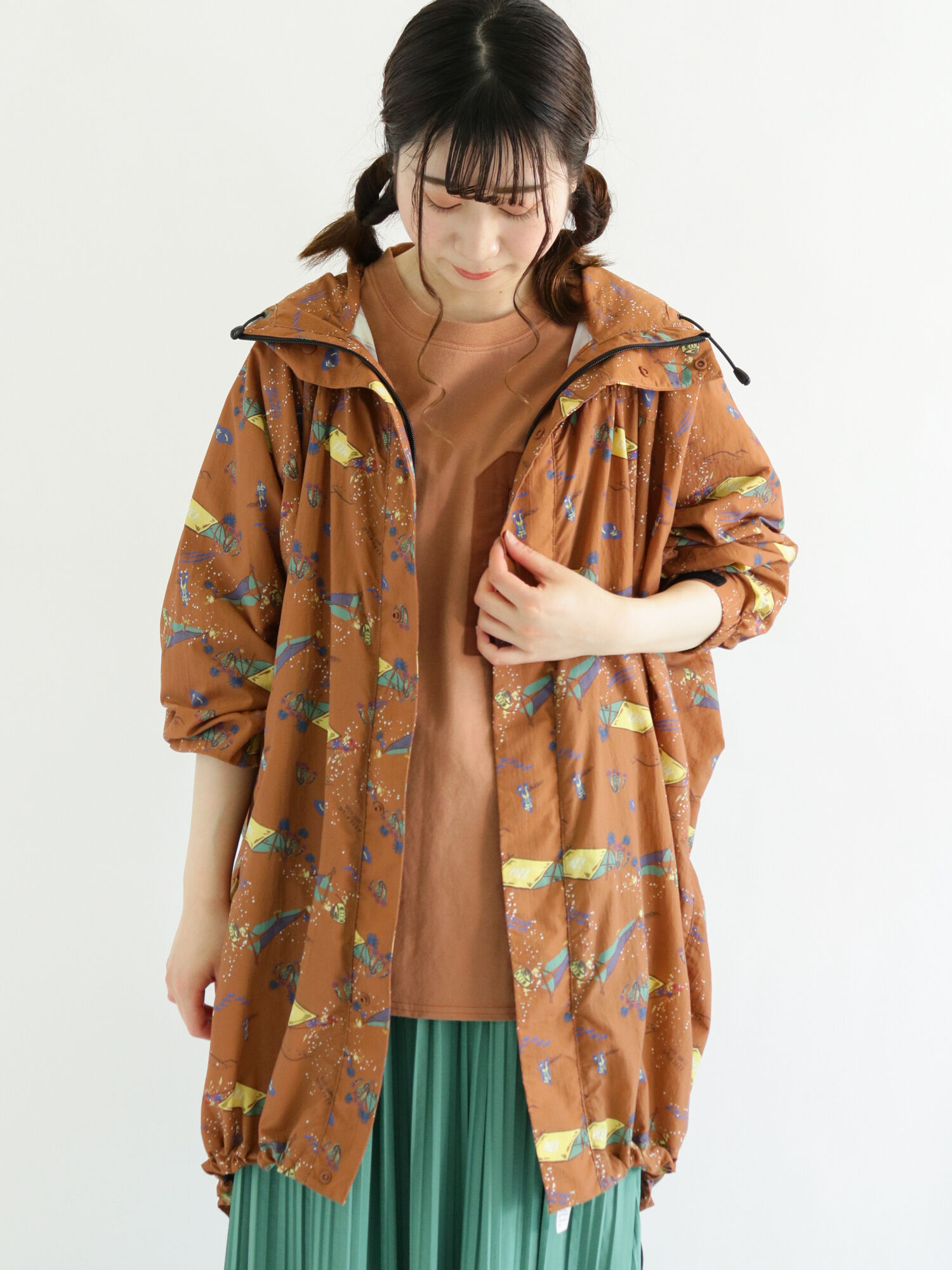 セール Mei Samansamos2 配色マウンテンパーカー ブラック ベージュ オレンジ カーキ アウター コート Sm2 サマンサ モスモス 公式通販