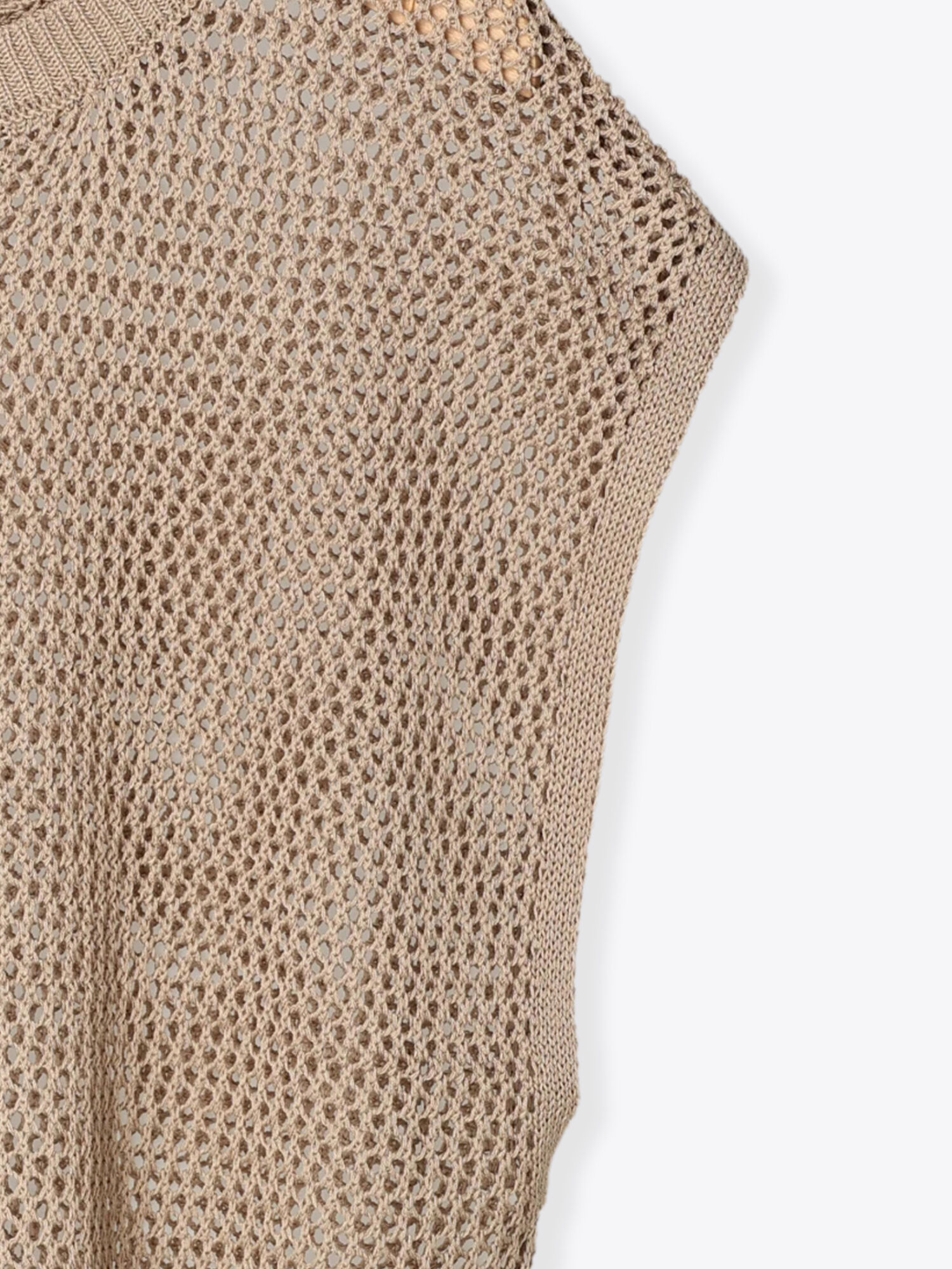 セール メッシュ編み後ろリボンニットベスト ブラック ベージュ キナリ アウター ベスト Sm2 サマンサ モスモス 公式通販