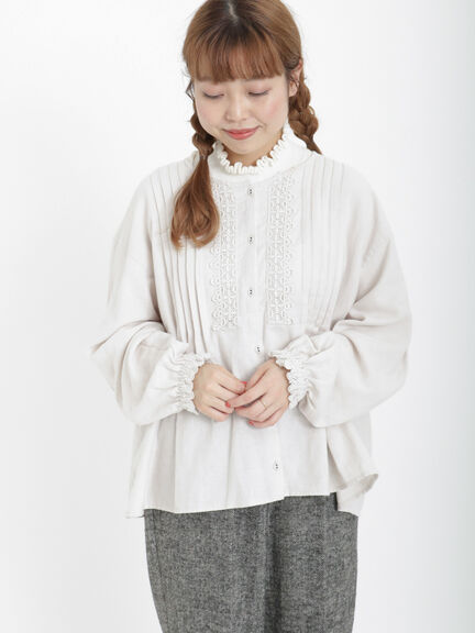 【マシンウォッシャブル】フリルリブタートルネックニット（オフホワイト/チャコールグレー/ブルー/パープル）｜Samansa Mos2（サマンサ モスモス）通販