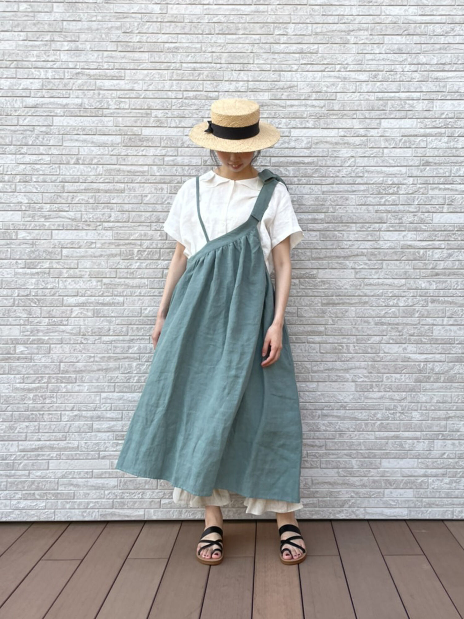 ワンショルジャンパースカート 立川限定 ピンク ブラウン イエロー グリーン キナリ ワンピース ワンピース Sm2 サマンサ モスモス 公式通販