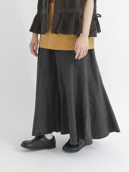 コットンリネンマーメイドスカート（チャコールグレー）｜Samansa Mos2（サマンサ モスモス）通販