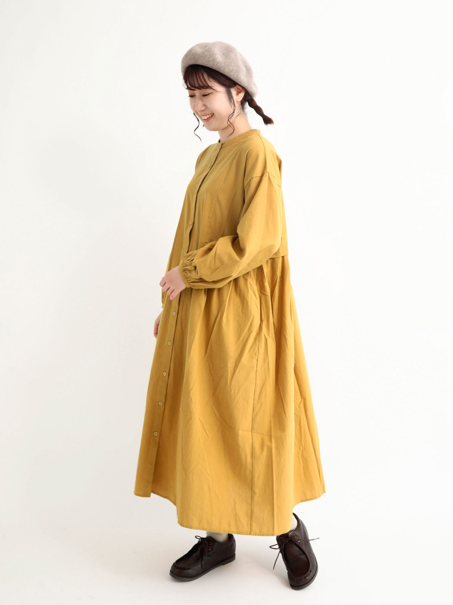 セール ウエストタックワンピース チャコールグレー ベージュ マスタード ワンピース ワンピース Sm2 サマンサ モスモス 公式通販