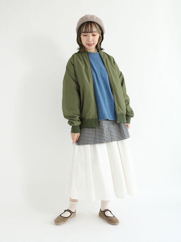 セール】 ピグメント加工ゆるロングTシャツ（チャコールグレー/ピンク 