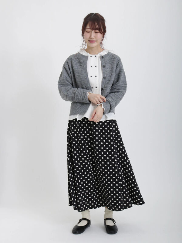 送料無料 非冷凍品同梱不可 Samansa Mos2 / double button cardigan