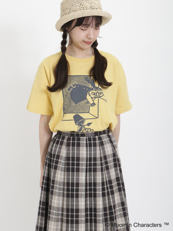 セール】 【MOOMIN × SamansaMos2】リトルミイプリントTシャツ（オフ