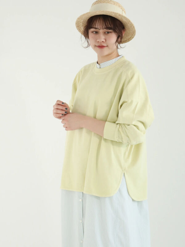 セール】 ピグメント加工ゆるロングTシャツ（チャコールグレー 