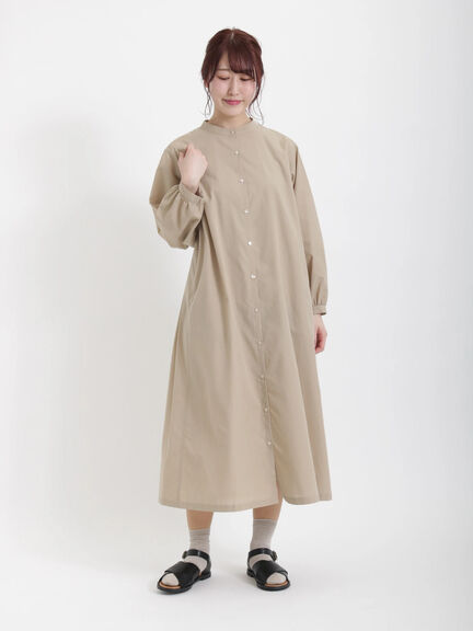 【リンネル5月号掲載アイテム】【イージーケア+UVカット】お手入れラクラクシャツワンピ（ピンク/ベージュ/イエロー/ミント/ブルー/ネイビー）｜Samansa Mos2（サマンサ モスモス）通販