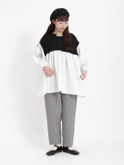 【リンネル5月号掲載アイテム】【UVカット】毎日履きたい楽ちんパンツ（オフホワイト/ブラック/ベージュ/キナリ）｜Samansa Mos2（サマンサ モスモス）通販