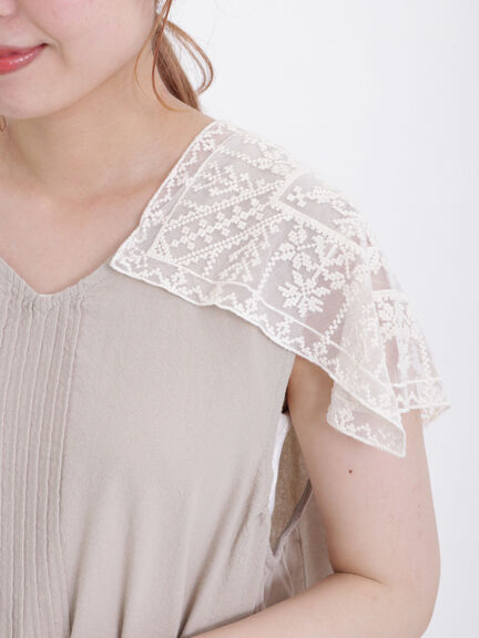 【Lace collection】復刻パーツレースワンピース（ブラック/ベージュ）｜Samansa Mos2（サマンサ モスモス）通販