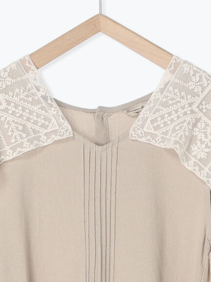 【Lace collection】復刻パーツレースワンピース（ブラック/ベージュ）｜Samansa Mos2（サマンサ モスモス）通販
