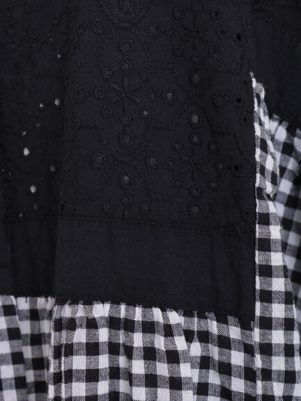 【Lace collection】オーバーレース切替ワンピース（オフホワイト/ブラック）｜Samansa Mos2（サマンサ モスモス）通販