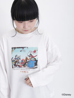 【セール】 【Disney】ミッキー/転写プリントロングTシャツ