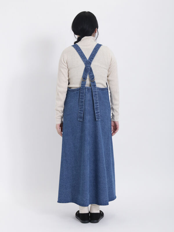 samansa mos2【新品】デニムジャンパースカート