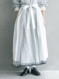 kazumi×Samansa Mos2】エプロン&リネンスカート（オフホワイト 