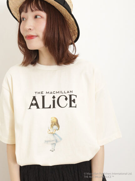 【Alice×SamansaMos2】アリスプリントTシャツ（オフホワイト 