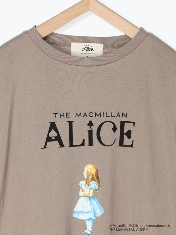 Alice×SamansaMos2】アリスプリントTシャツ（オフホワイト/ベージュ 
