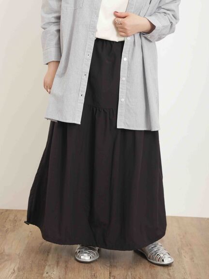 裾ドロストバルーンスカート（ブラック）｜Samansa Mos2（サマンサ モスモス）通販