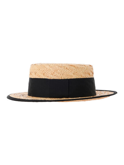 ラフィア太リボンカンカン帽（オフホワイト/ブラック）｜Samansa Mos2（サマンサ モスモス）通販