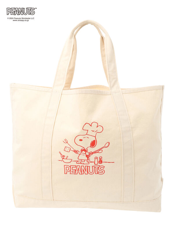 PEANUTS×SamansaMos2 home's】トートバッグ（ミント/キナリ