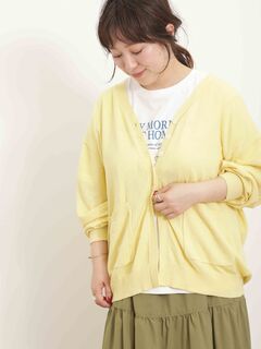 ☆新品タグ付☆maillot マイヨ カーディガン イエロー ばけ