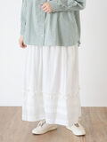 【India crafts】ジャカード裾タックスカート（オフホワイト）｜Samansa Mos2（サマンサ モスモス）通販