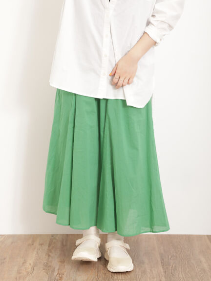 【UVカット】軽やかふんわりスキップスカート（グリーン）｜Samansa Mos2（サマンサ モスモス）通販