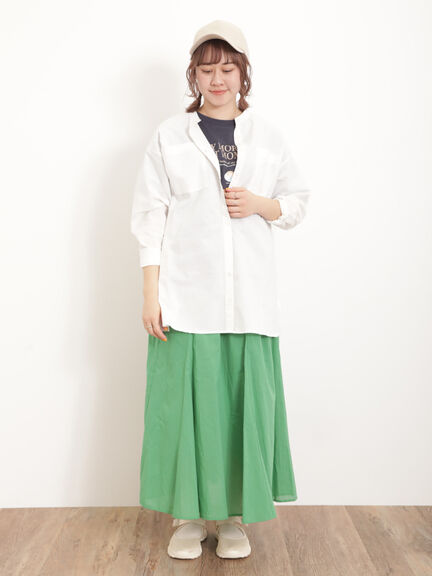 【UVカット】軽やかふんわりスキップスカート（オフホワイト/ブラック/グリーン/ブルー）｜Samansa Mos2（サマンサ モスモス）通販