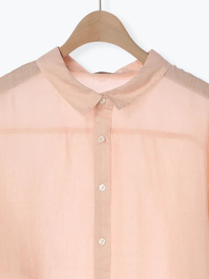 リネンシアーシャツ（オフホワイト/チャコールグレー/ピンク/ブラウン/ブルー）｜Samansa Mos2（サマンサ モスモス）通販