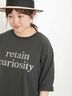 ロゴ刺繍裾ラウンドチュニックTシャツ（チャコールグレー）｜Samansa Mos2（サマンサ モスモス）通販
