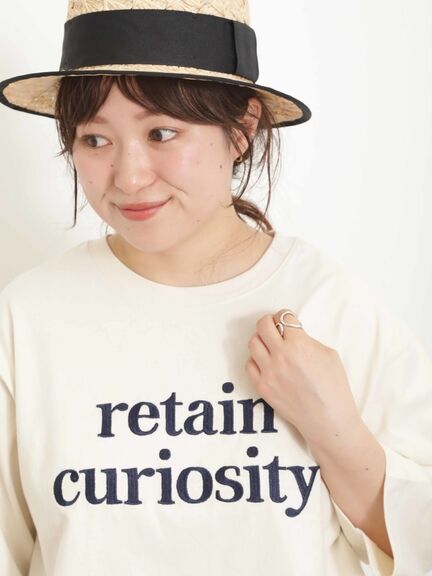 ロゴ刺繍裾ラウンドチュニックTシャツ（キナリ）｜Samansa Mos2（サマンサ モスモス）通販