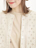 オーバーレース裾フリルショートジャケット（オフホワイト/ブラウン/キナリ）｜Samansa Mos2（サマンサ モスモス）通販