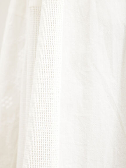 パッチワークメッシュレーススカート（オフホワイト/ブラック/キナリ）｜Samansa Mos2（サマンサ モスモス）通販