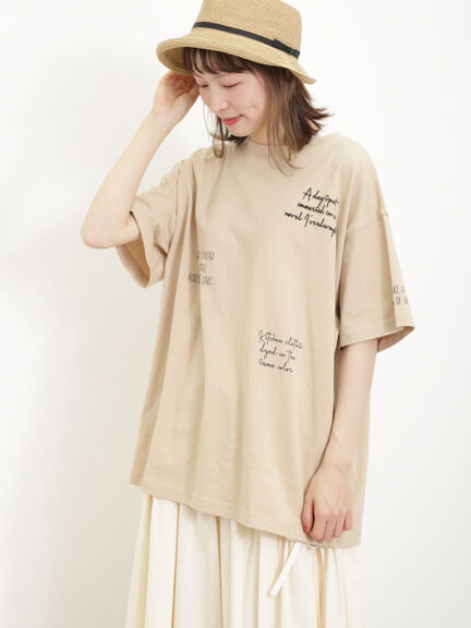 刺繍アソートTシャツ（ベージュ）｜Samansa Mos2（サマンサ モスモス）通販