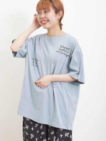 刺繍アソートTシャツ（ブルー）｜Samansa Mos2（サマンサ モスモス）通販