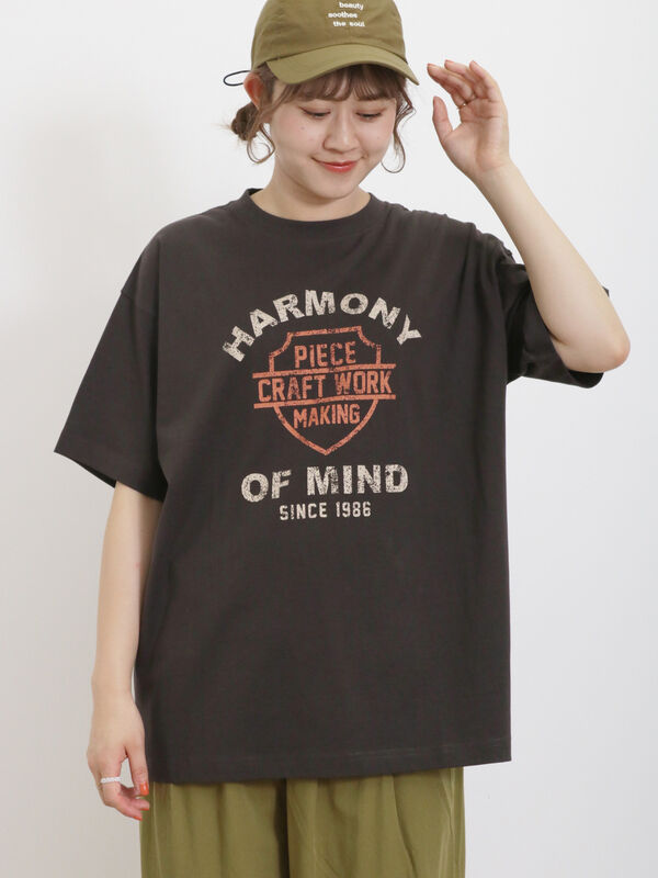 サマンサ モスモス united craft ロゴプリントtシャツ