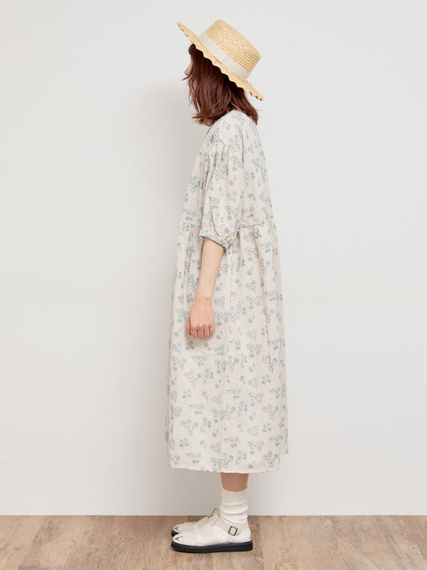 セール】 【Sサイズ / WEB限定】総刺繍ウエスト切替ワンピース 