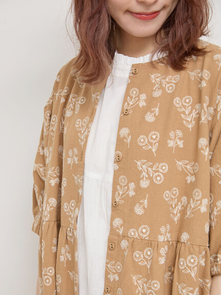 総刺繍ウエスト切替ワンピース（ベージュ）｜Samansa Mos2（サマンサ モスモス）通販