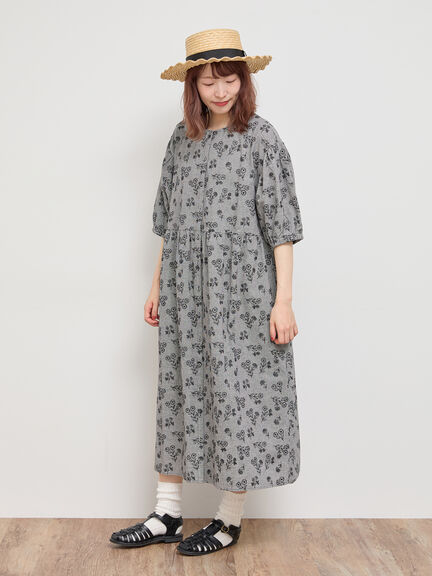 総刺繍ウエスト切替ワンピース（ベージュ）｜Samansa Mos2（サマンサ モスモス）通販
