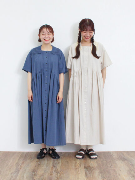 セール】 【Sサイズ WEB限定】チュールレース襟ワンピース（ブラック 