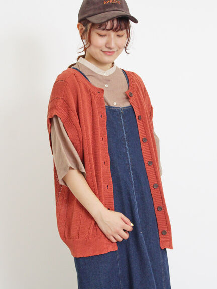 テープヤーン前後2WAYベスト（キナリ）｜Samansa Mos2（サマンサ モスモス）通販