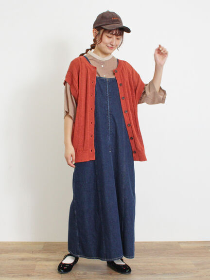 テープヤーン前後2WAYベスト（キナリ）｜Samansa Mos2（サマンサ モスモス）通販