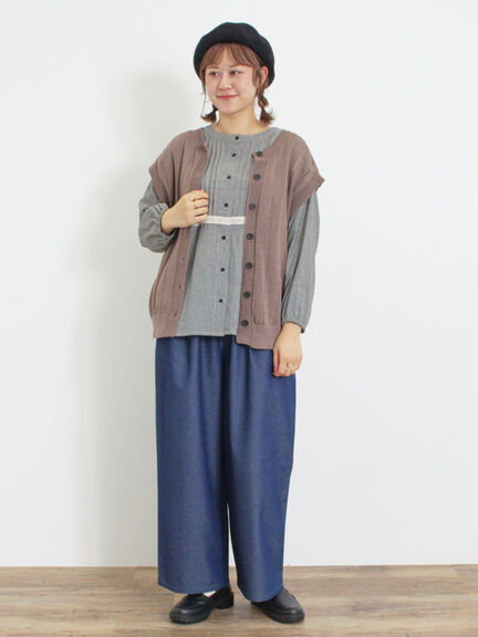 テープヤーン前後2WAYベスト（キナリ）｜Samansa Mos2（サマンサ モスモス）通販