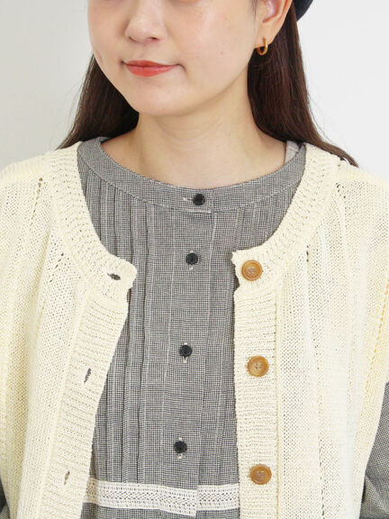 テープヤーン前後2WAYベスト（キナリ）｜Samansa Mos2（サマンサ モスモス）通販