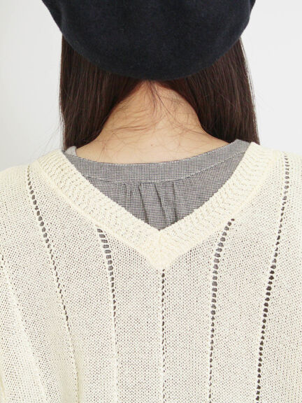 テープヤーン前後2WAYベスト（キナリ）｜Samansa Mos2（サマンサ モスモス）通販