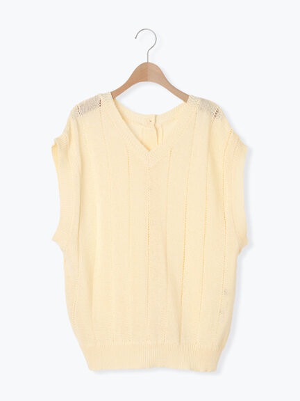 テープヤーン前後2WAYベスト（キナリ）｜Samansa Mos2（サマンサ モスモス）通販