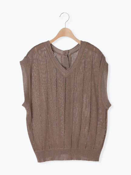 テープヤーン前後2WAYベスト（キナリ）｜Samansa Mos2（サマンサ モスモス）通販