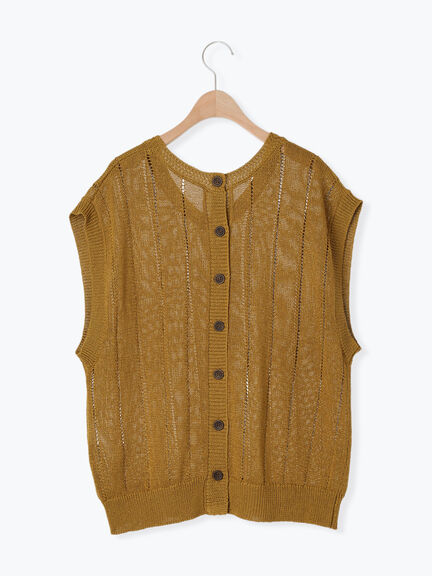 テープヤーン前後2WAYベスト（キナリ）｜Samansa Mos2（サマンサ モスモス）通販